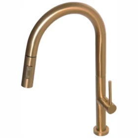 Tap Sink Mixer Deck Type BluTide Neo Brushed Brass with Pull-out Spout