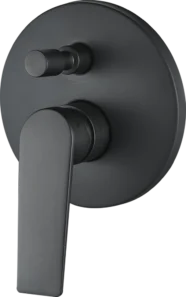 Meissen Vita Tap Shower / Bath Diverter Mixer Double Black with Concealed Body