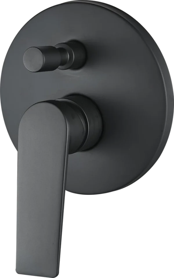 Meissen Vita Tap Shower / Bath Diverter Mixer Double Black with Concealed Body
