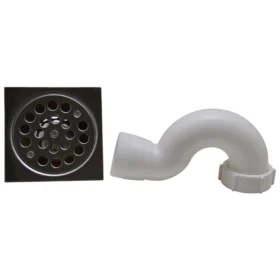 Trap Shower BluTide Square with PVC Trap Chrome