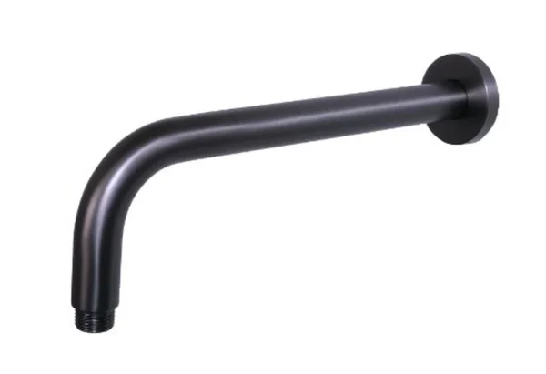Shower Arm BluTide Round 300mm with Cover Plate Gunmetal