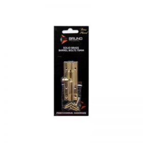 BRASS BARREL BOLTS 100MM CARDED