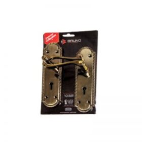 GEORGIAN LOCKSET SABS-ANTIQUE BRASS 8ROUND