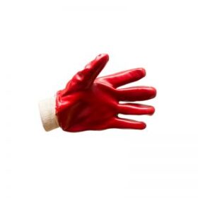 GLOVES PVC RED WRIST LENGTH