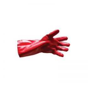 GLOVES PVC RED ELBOW LENGTH