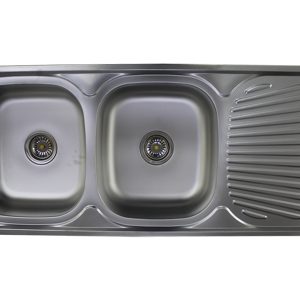 Double square drop in sink