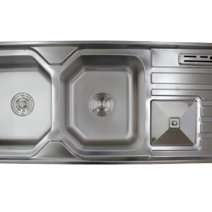 Double deep square drop in sink