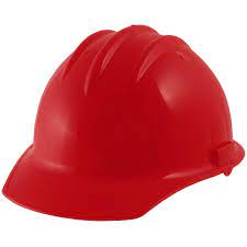 Plastic safty hard hat, blue black green