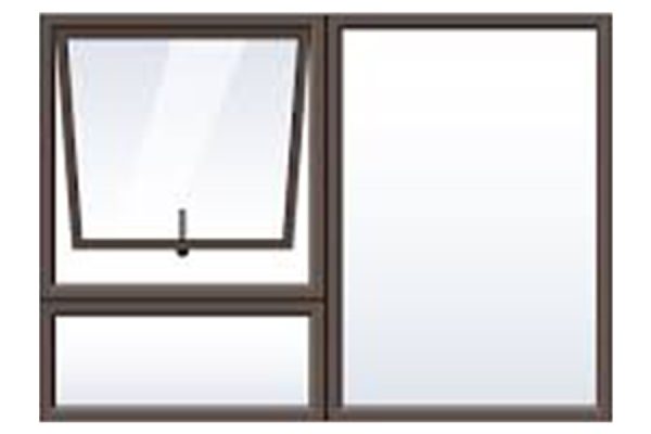 Bronze Aluminium Window PT129