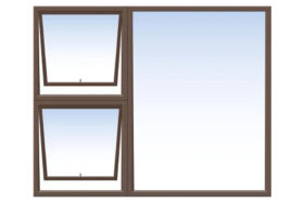 PTT1512 Bronze Aluminium Window 1500mm x 1200