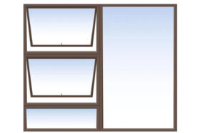 PTT1815 Bronze Aluminium Window