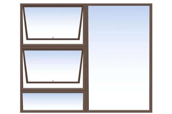 Bronze Aluminium Window PTT1815