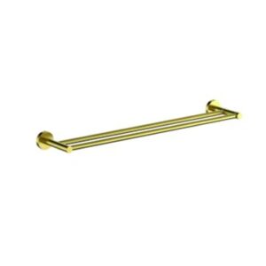 Cobra Seine Double Towel Rail 650mm - Brushed Gold