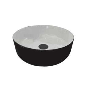 GIO 2234BK Sianna 2 Tone Black/White Basin
