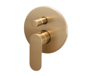 BluTide Concealed Diverter Mixer Tap Satin Brass.