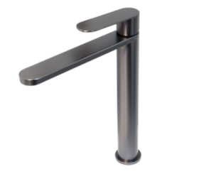 BluTide High Basin Mixer Tap Satin Gunmetal.