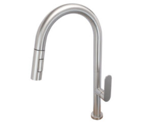 BluTide Spray Sink Mixer Tap Satin Brushed Stainless Steel.