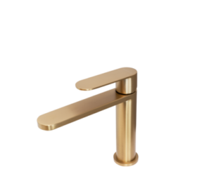 BluTide Std Basin Mixer Tap Satin Brass.