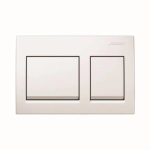 Actuator Plate Dual Flush Geberit Alpha35 with Rectangular Buttons White Alpine