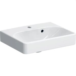 Basin Wall-Hung Geberit Smyle Rectangular 360mm (L) x 450mm (W) x 160mm (H) with Tap Hole and Overflow White
