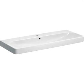 Basin Wall-Hung Geberit Smyle Rectangular 480mm (L) x 1200mm (W) x 165mm (H) with Tap Hole and Overflow White