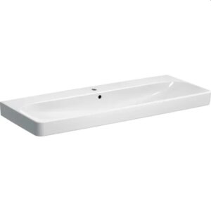 Basin Wall-Hung Geberit Smyle Rectangular 480mm (L) x 1200mm (W) x 165mm (H) with Tap Hole and Overflow White
