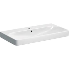 Basin Wall-Hung Geberit Smyle Square 480mm (L) x 900mm (W) x 165mm (H) with Tap Hole and Overflow White