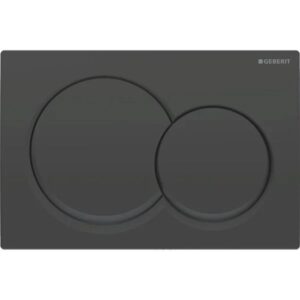 Actuator Plate Dual Flush Geberit Alpha01 with Round Buttons Black Matt